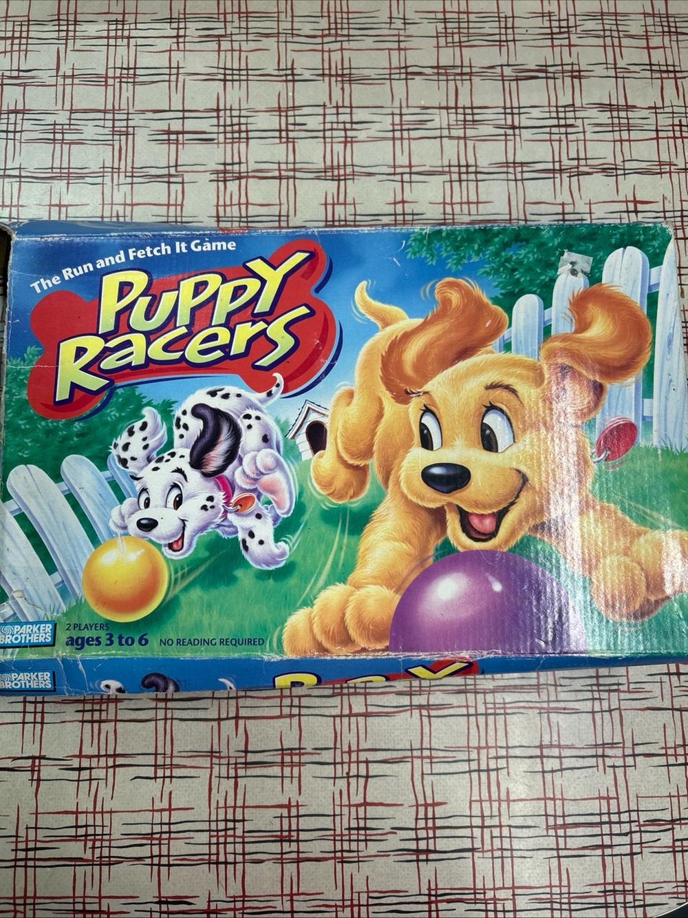 Parker Brothers, Puppy Racers, Kids Board Game, 1997